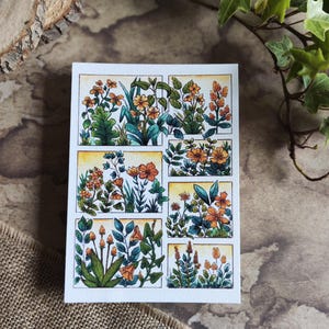A6 Illustrated Card – Watercolor Wildflowers – Fine Print on 300g Paper – Yellow Flowers