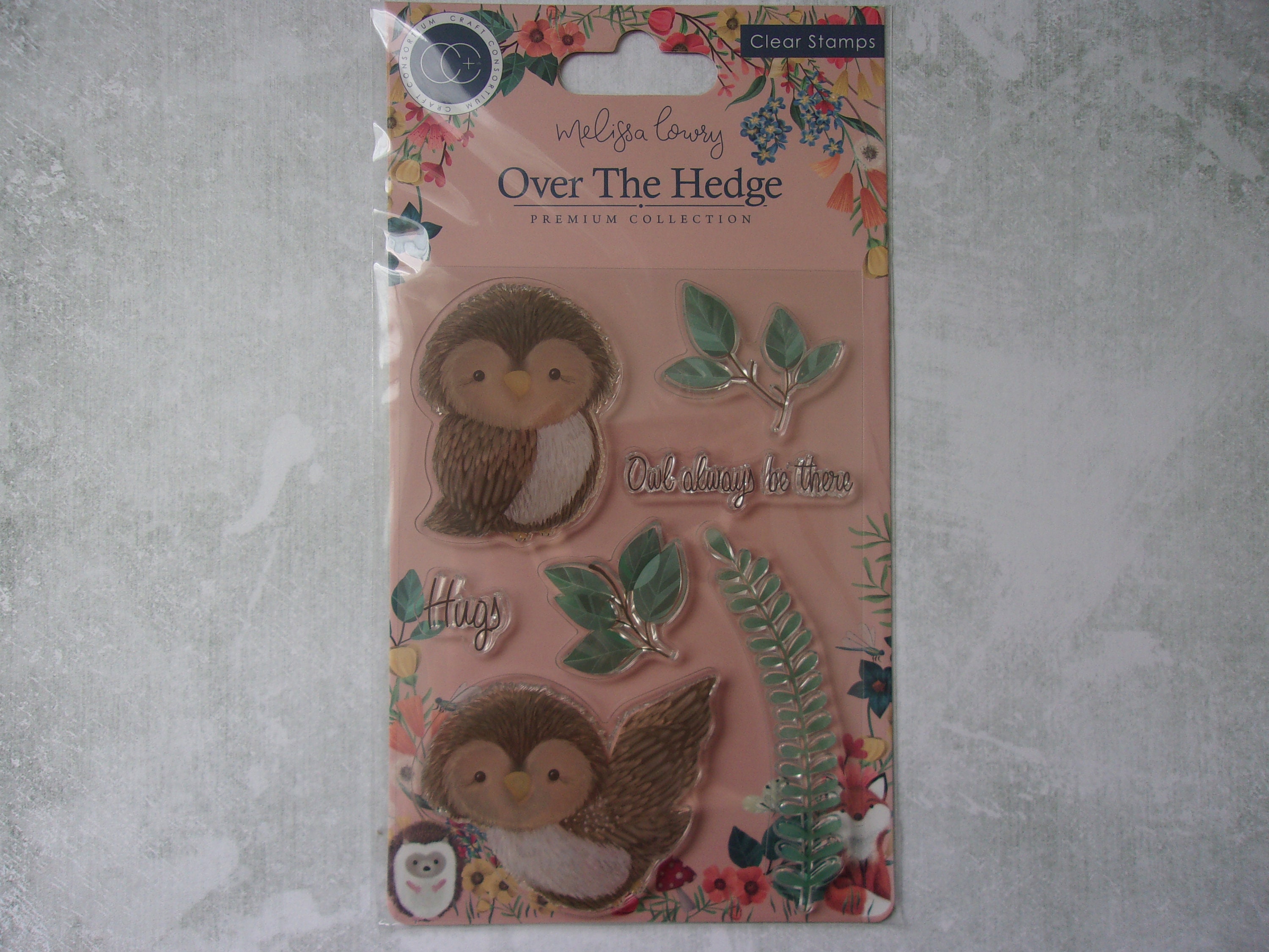 Tampon clear Craft Consortium Automne Animaux Hibou chouette Forêt Feuillage Animal scrapbooki