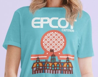 Vintage Epcot Shirt, Disney World T-shirt, Spaceship Earth, American Adventure, 80's, Retro, Family Vacation, Mens, Womens, Unisex