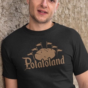 Potatoland Shirt, Mickey Mouse Cartoon T-shirt, Donald Duck Tee, Idaho, Family Vacation, Mens, Womens, Unisex