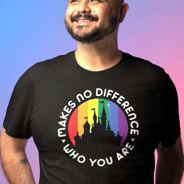 Disney Pride Shirt, Makes No Difference Who You Are T-shirt, Disney World LGBTQ Tee, Disneyland, Mens, Womens, Unisex