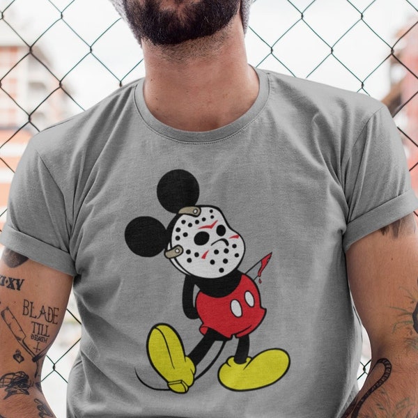 Mickey Mouse Friday the 13th Shirt, Disney Halloween T-shirt, Not So Scary Halloween Tee, Jason Voorhees, Horror, Mens, Womens, Unisex