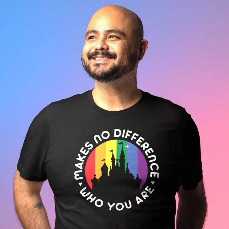 Disney Pride Shirt, Makes No Difference Who You Are T-shirt, Disney World LGBTQ Tee, Disneyland, Mens, Womens, Unisex