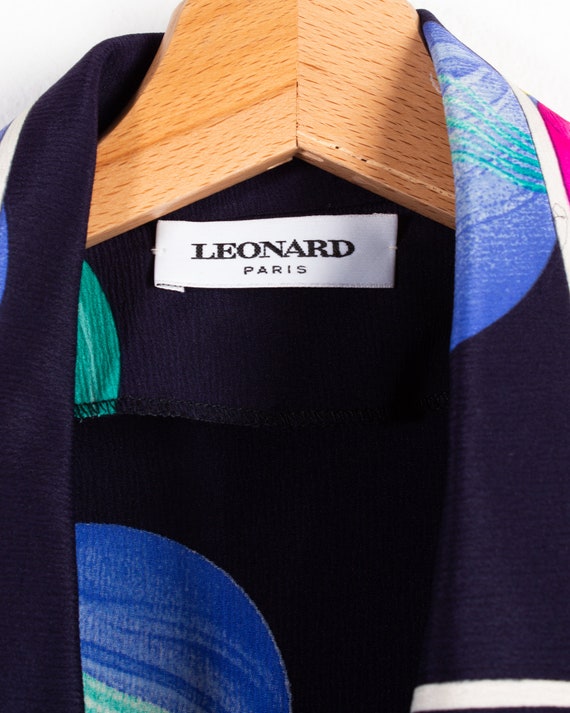 Women's Leonard Blue Marbles Silk Suit Vintage Sq… - image 6