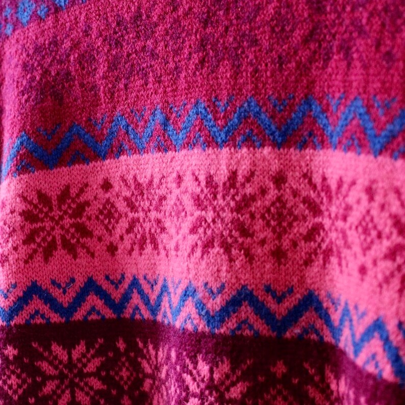 Women/'s Benetton Purple Pink Striped Sweater