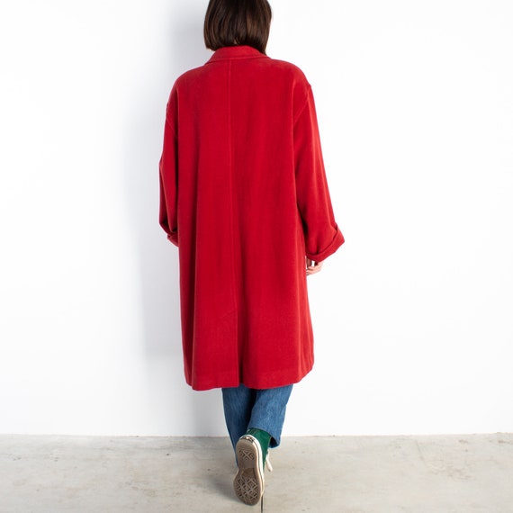 Women's Marella Red Double Breasted Coat Vintage … - image 3
