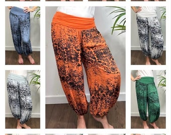 Harem Trousers, harem pants boho/yoga/ trousers  leisure pants paisley very comfy