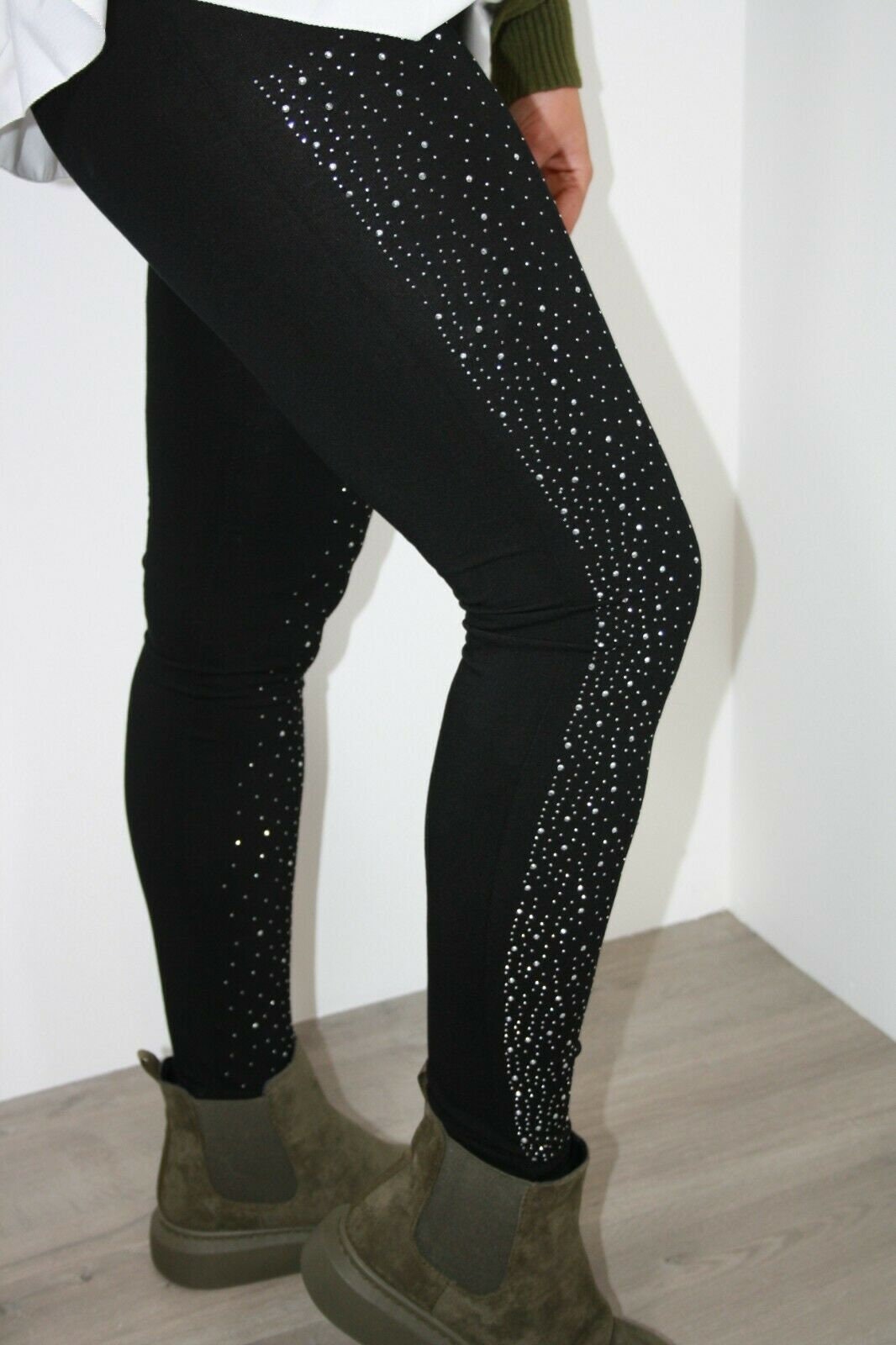 Leggings Legging Brillante Cómodo / suave Postes de plata Etsy