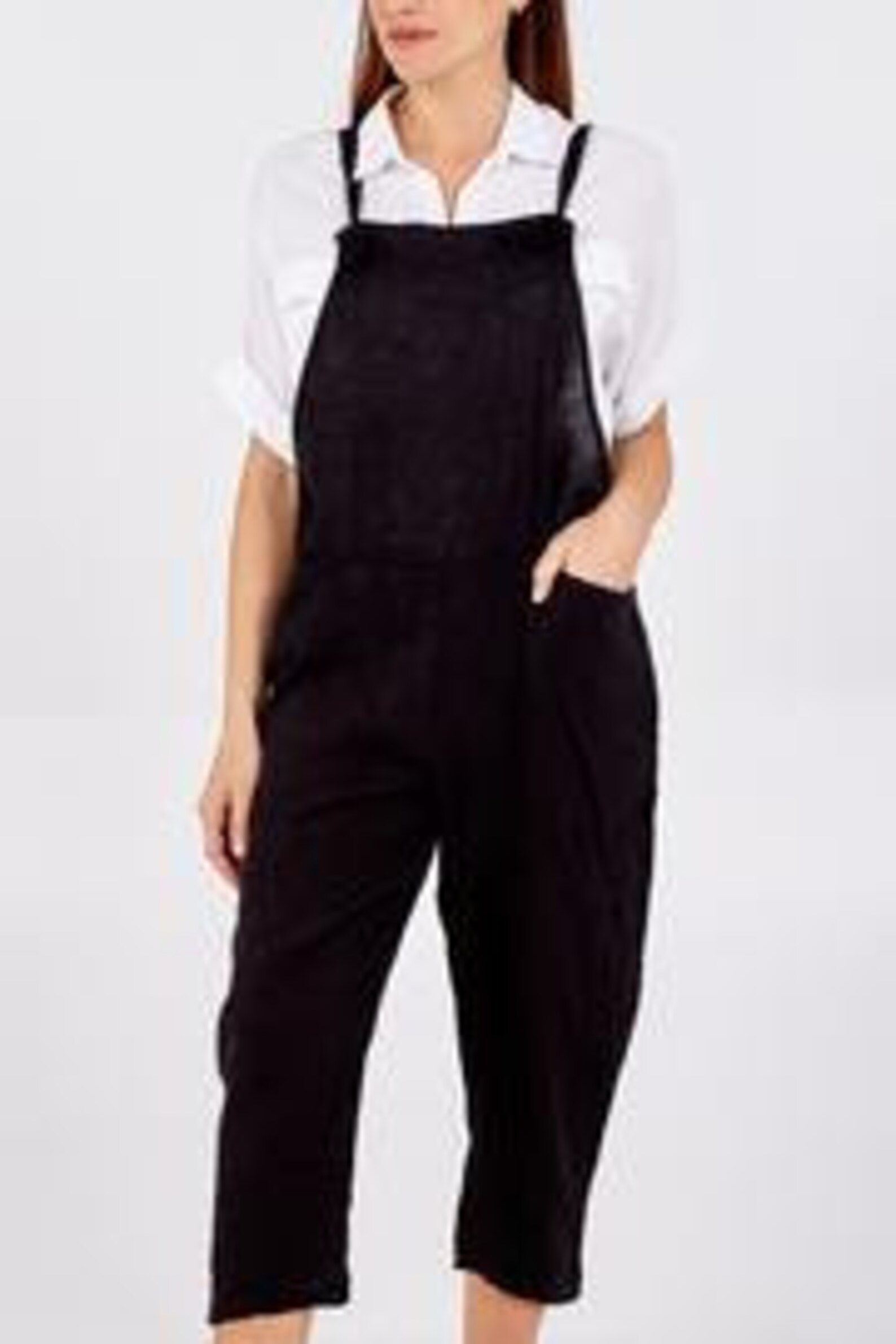 New Women Linen Plain dungarees one size 10 14 Etsy