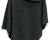 Women Soft Cozy Button Poncho