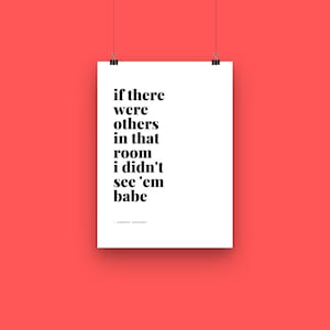 If There Were Others in that Room | Minimalist Lyric Wall Art | DIGITAL DOWNLOAD | Dermot Kennedy - 16x20