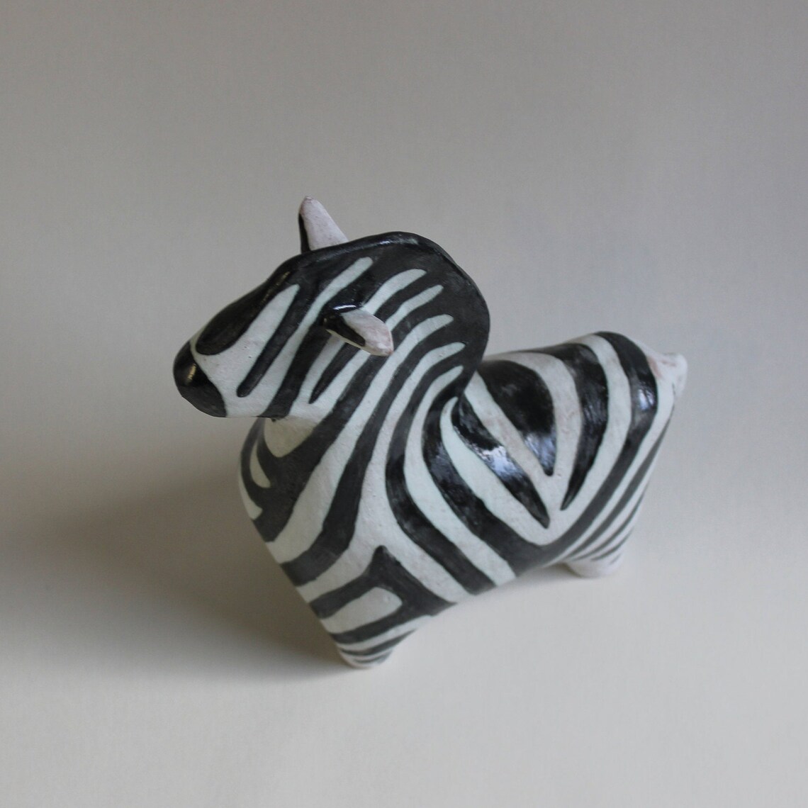 Ceramic zebra sculpture decorative safari animal figurine Etsy