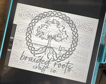 digital file/PDF PATTERN for tooled leather belt patterns