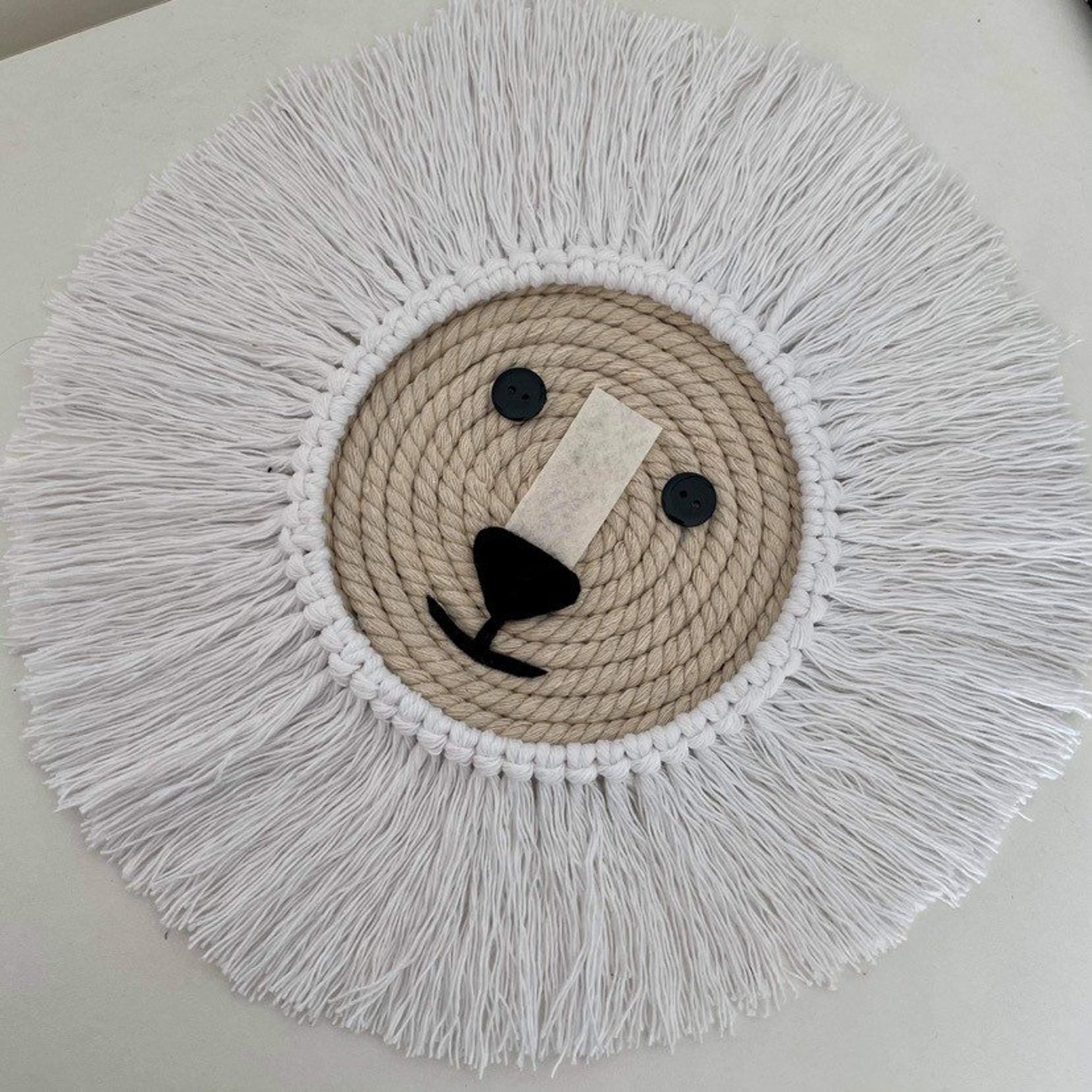 Macrame Lion head wall hanging Etsy