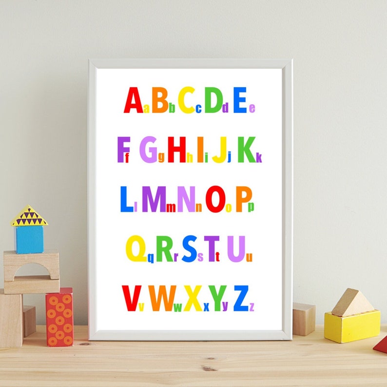 rainbow nursery decor rainbow alphabet pdf printable