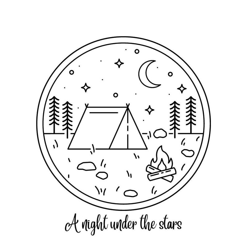 A Night Under the Stars SVG Jpeg Download Etsy