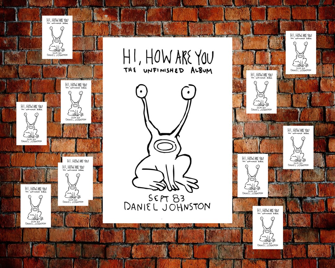 1x Daniel Johnston Poster 10 X Daniel Johnston Stickers - Etsy
