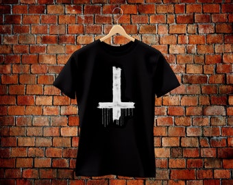 Upside Down Satan Cross T-shirt