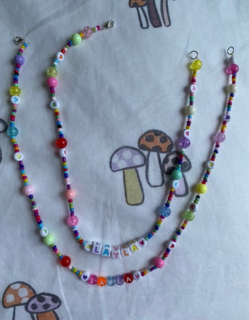 Y2k heart multicoloured necklace Etsy