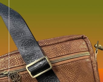 Beautiful copper color vegan leather crossbody bag.