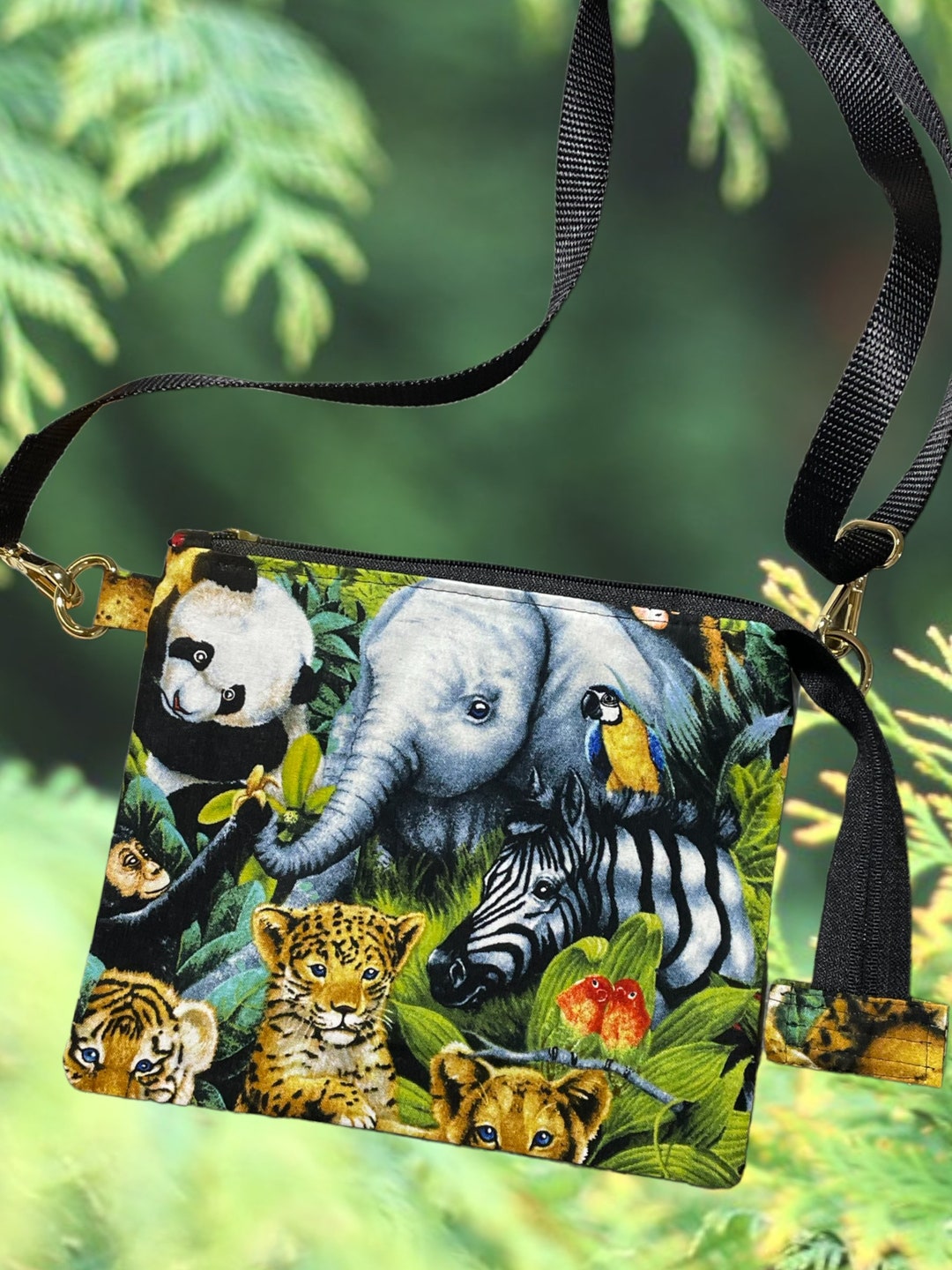 Hamster Pattern Print Crossbody Bags