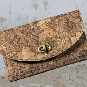 Portefeuille en liège marron clair