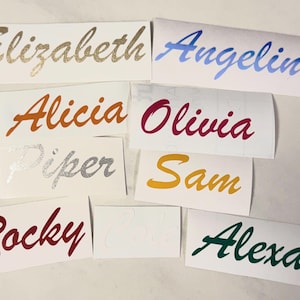 Etichetta in vinile personalizzata con nome, adesivo con nome, etichetta per proposta di matrimonio, decorazioni per matrimoni, adesivi in vinile personalizzati, adesivi per laptop, telefoni, bomboniere