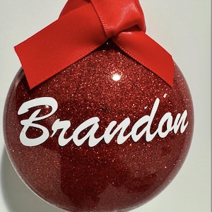 Personalized Christmas Disc Ornaments,Family Name Ornaments, Gifts Ornaments, Kids Ornaments,Glitter Ornaments,Personalized Custom Ornaments