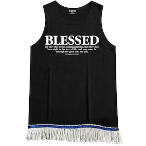 Hebräisches israelitisches Tanktop mit Fransen, gesegnet, Marke der X Nation - 12 Tribes Garments