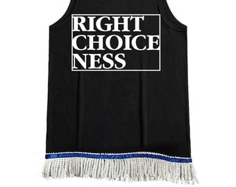 Hebrew Israelite Tank Top with Fringes, Right Choice Ness, X Nation Brand - 12 Tribes Garments