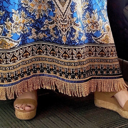 Hebrew Israelite Skirts With Gold Fringes Etsy