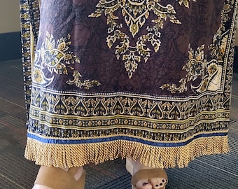 Hebrew Israelite Women s Brown Gold Kaftan Dress With Gold
