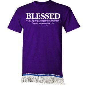 Hebreisk israelitisk t-shirt med fransar, välsignad - X Nation Brand - 12 Tribes Garments Purple