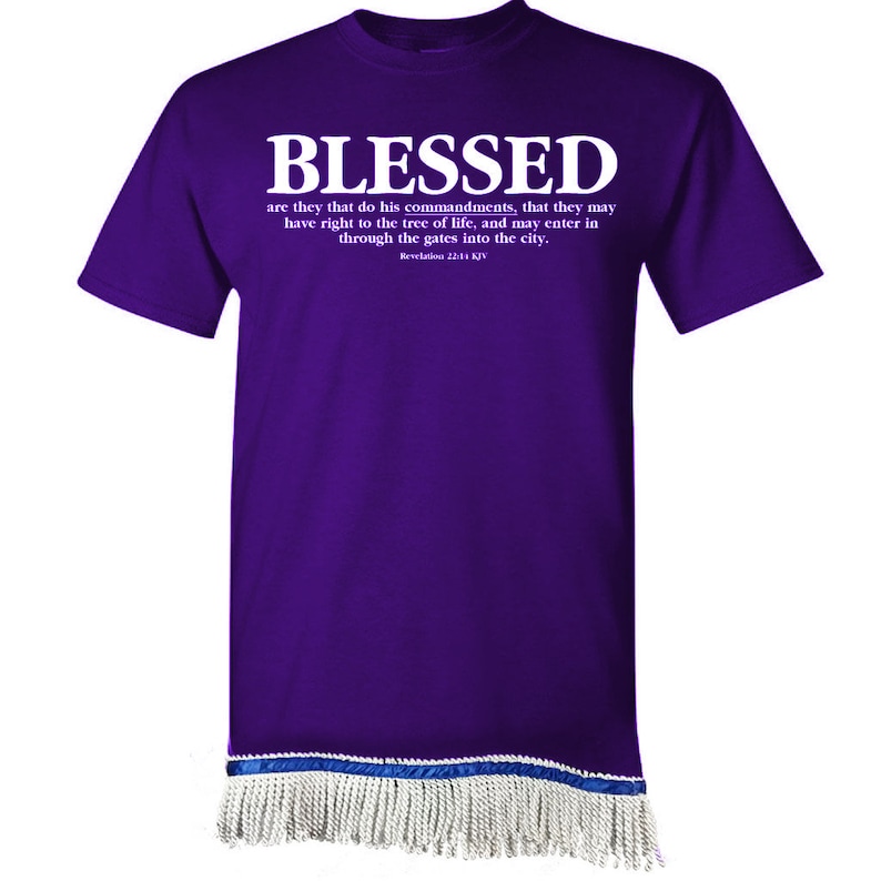 Hebreisk israelitisk t-shirt med fransar, välsignad - X Nation Brand - 12 Tribes Garments Purple
