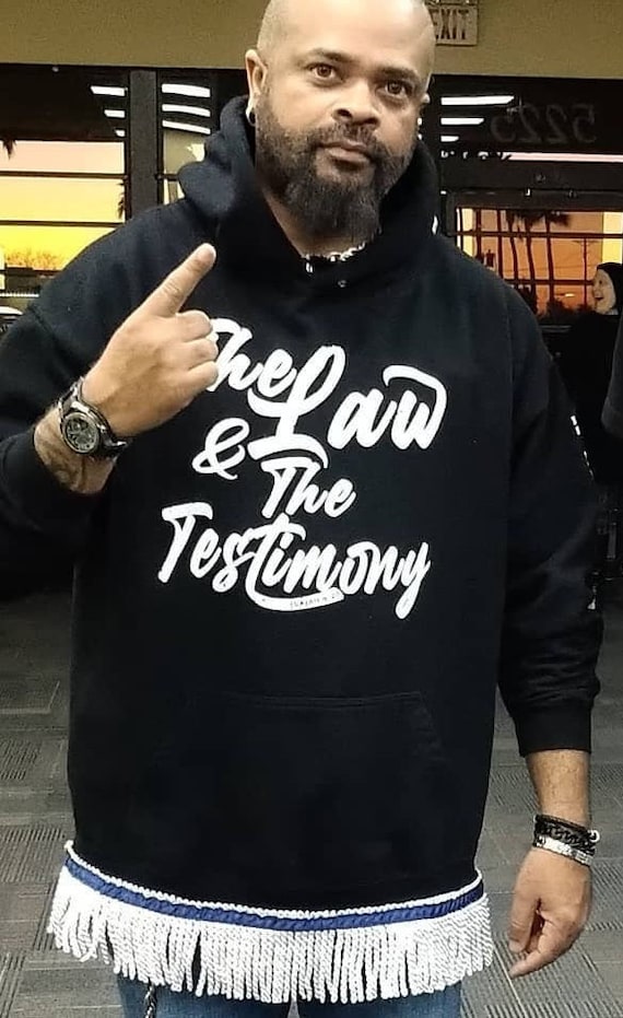 Hebrew Israelite Hoodie With Fringes the Law & the Testimony 12 Tribes of  Israel Scripture Clothing 