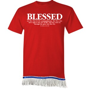 Hebreisk israelitisk t-shirt med fransar, välsignad - X Nation Brand - 12 Tribes Garments Red