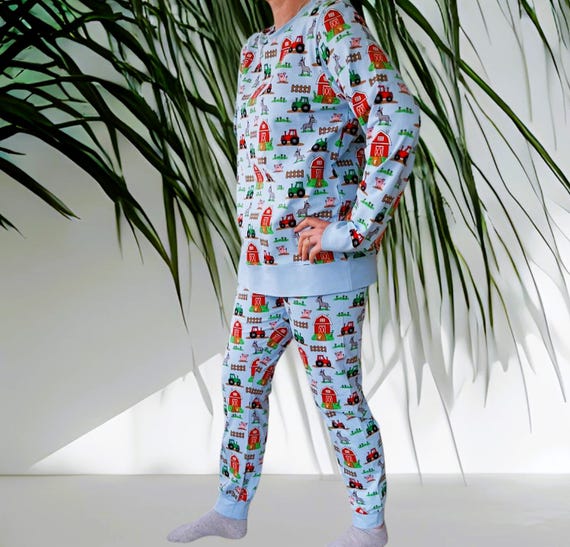 Farm PJs Adult Loungewear Adult Sleepwear Tractor PJs