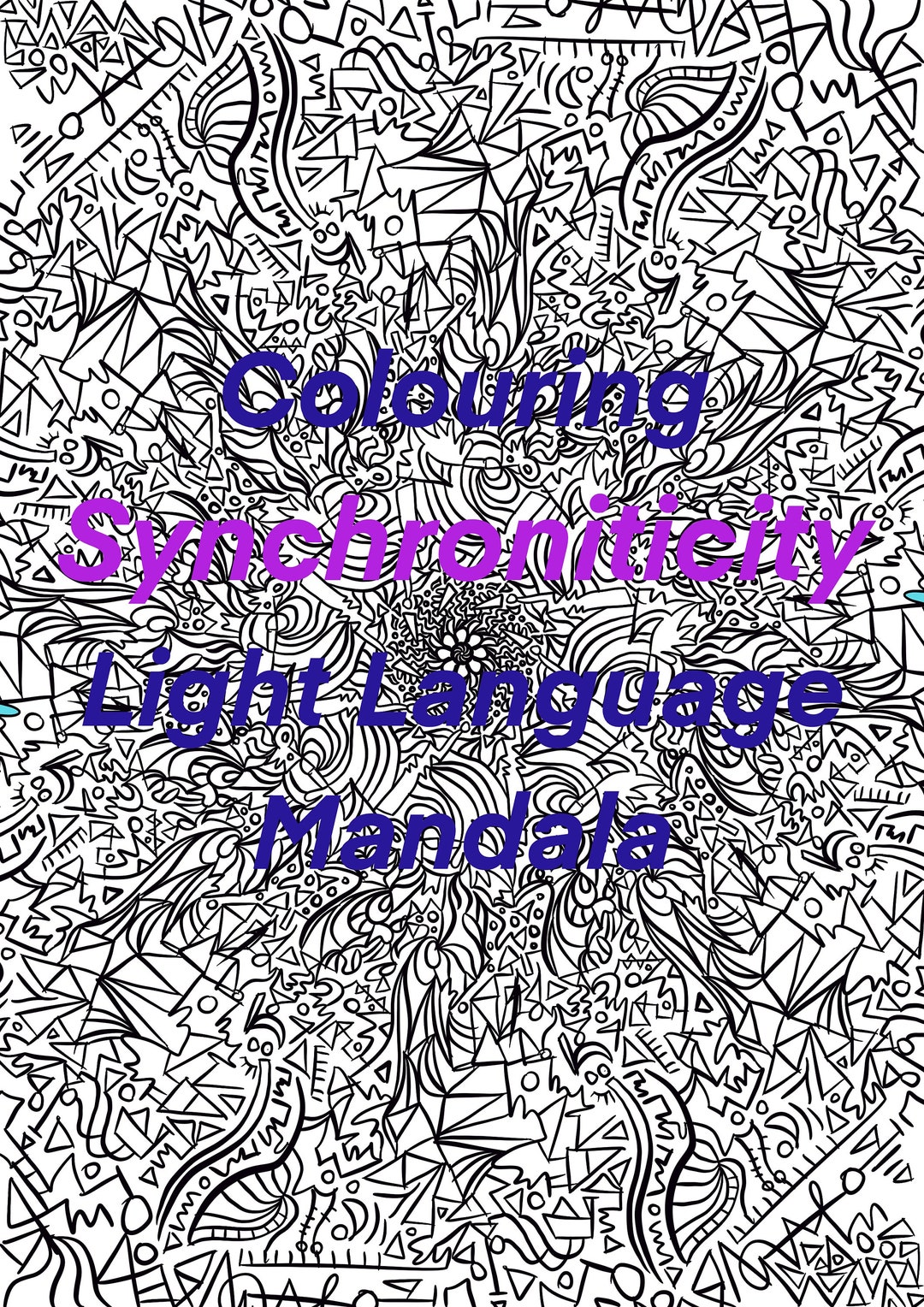 Colouring Synchroncity - Light Language Colouring Page - Etsy