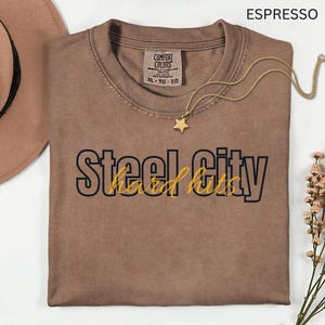 Steel City Unisex Garment-Dyed T-Shirt | Vintage Style Tee for Urban Lovers, Casual Wear, Gift for Friends, Music Festivals, Summer Outings
