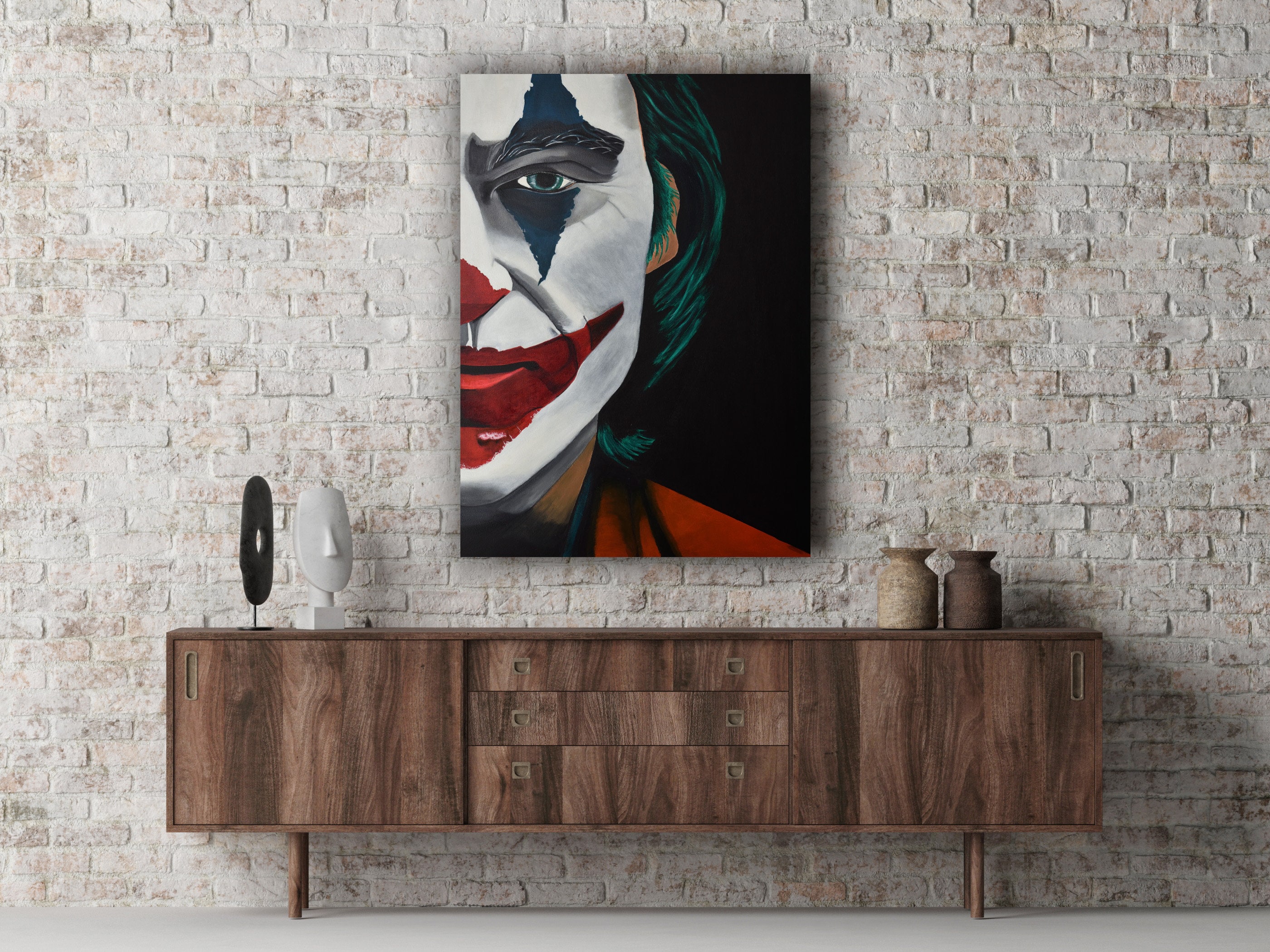 Large Original Oil Painting on Canvas of Joaquin Phoenix as