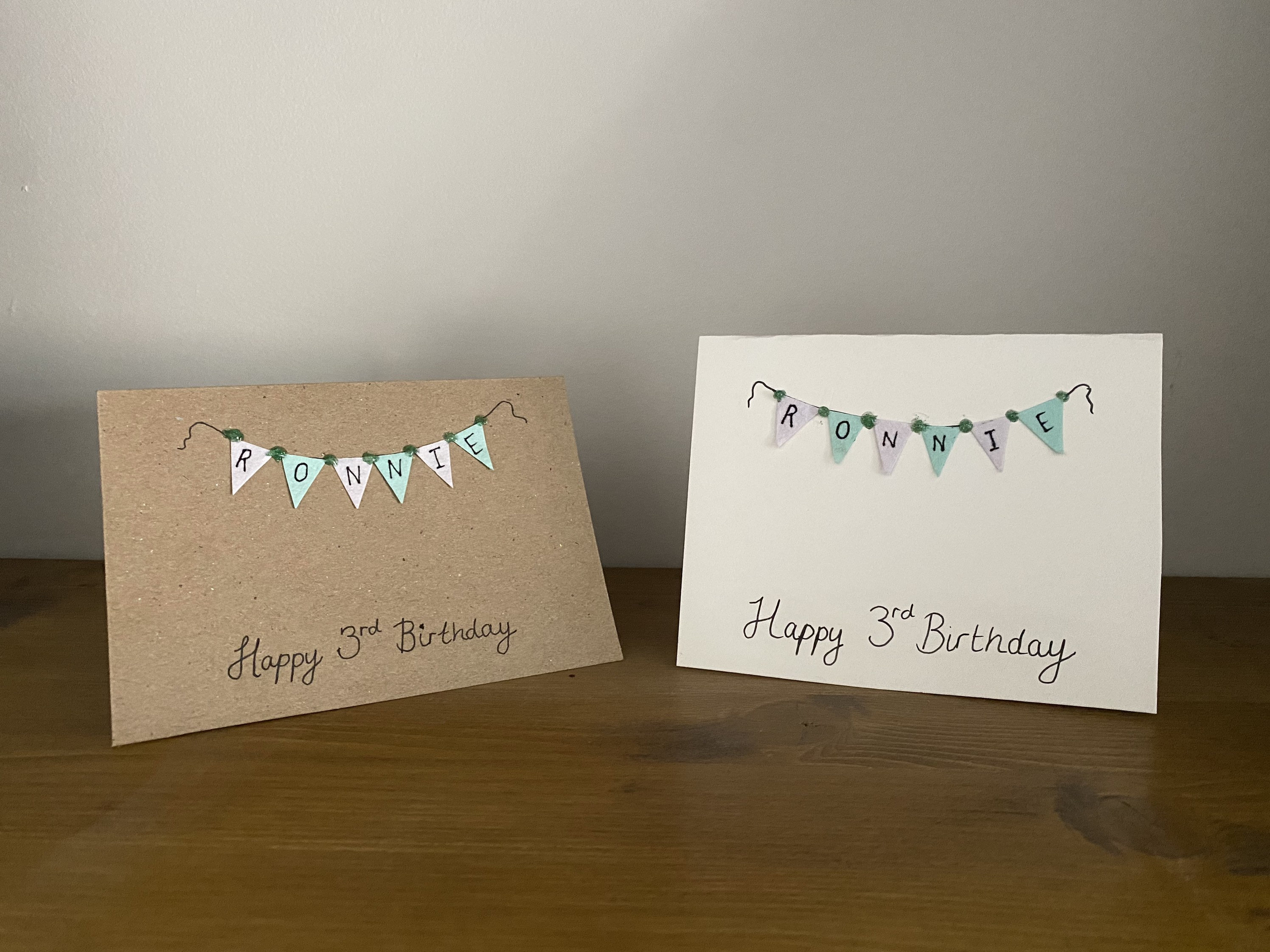 Happy Birthday Banner Greeting Card. Personalised. Etsy
