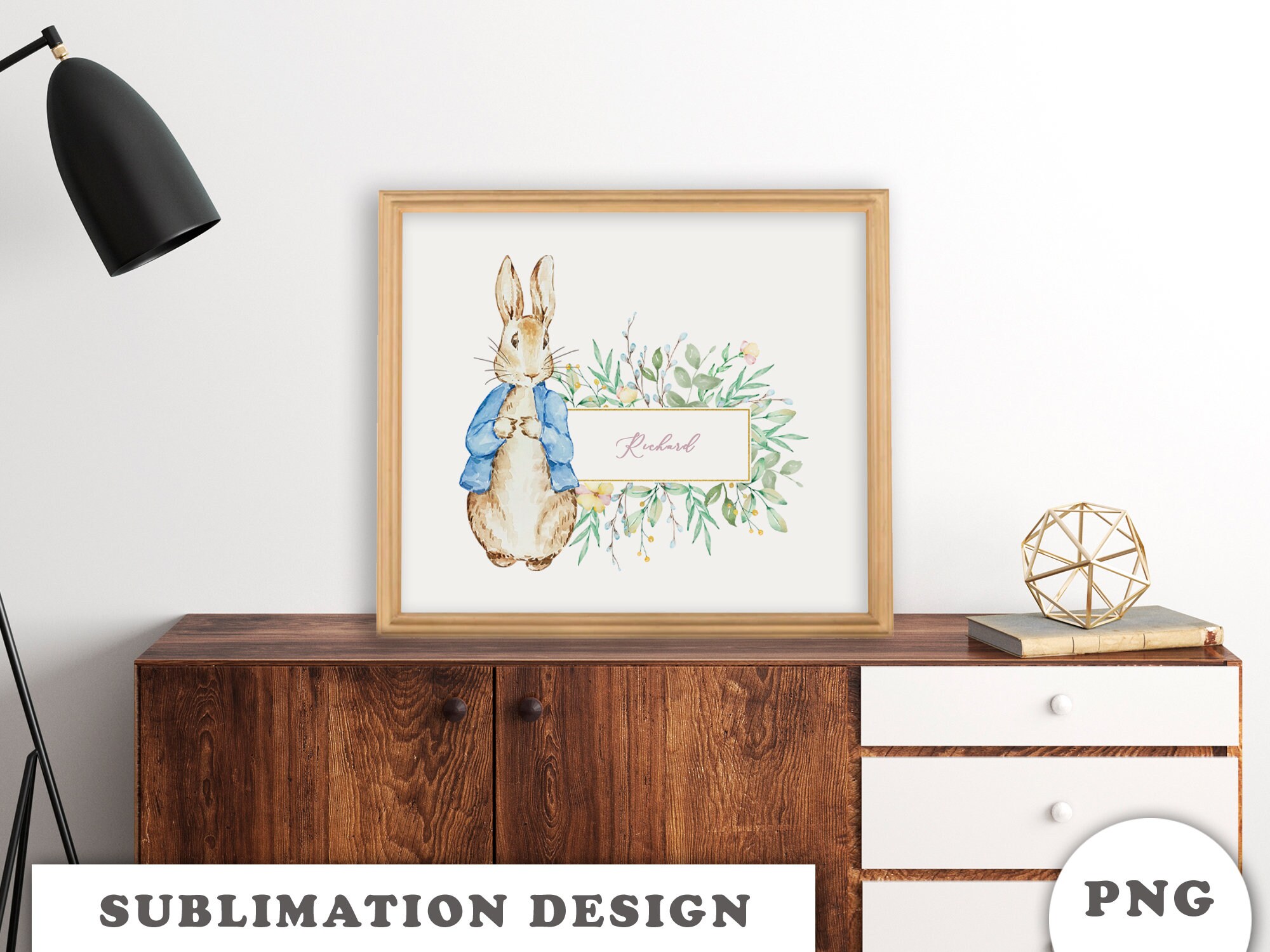 Peter Rabbit Frame PNG Watercolor Peter Rabbit Sublimation Etsy