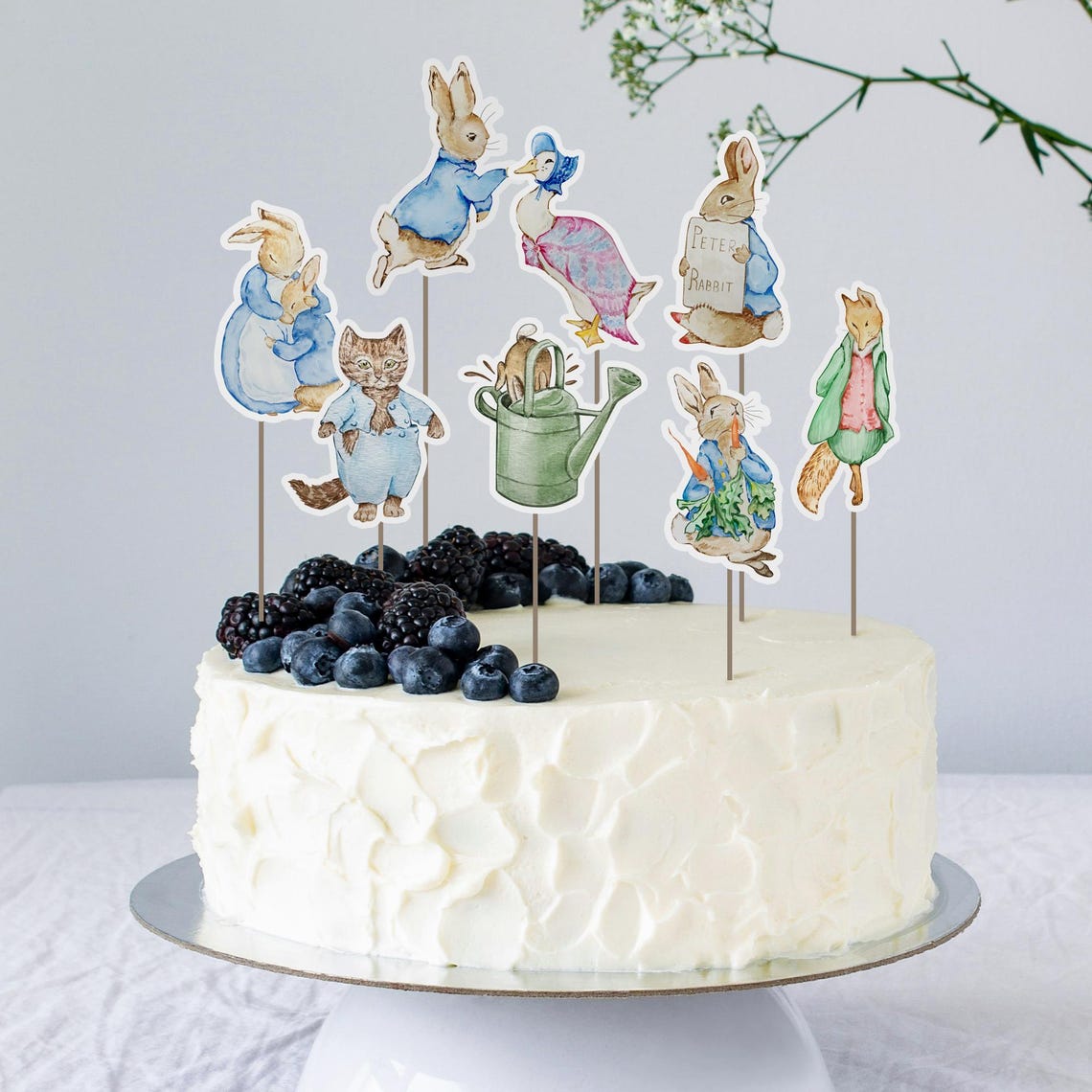 Peter Rabbit Cupcake Toppers, Peter Rabbit and Friends Cut Out Instant ...