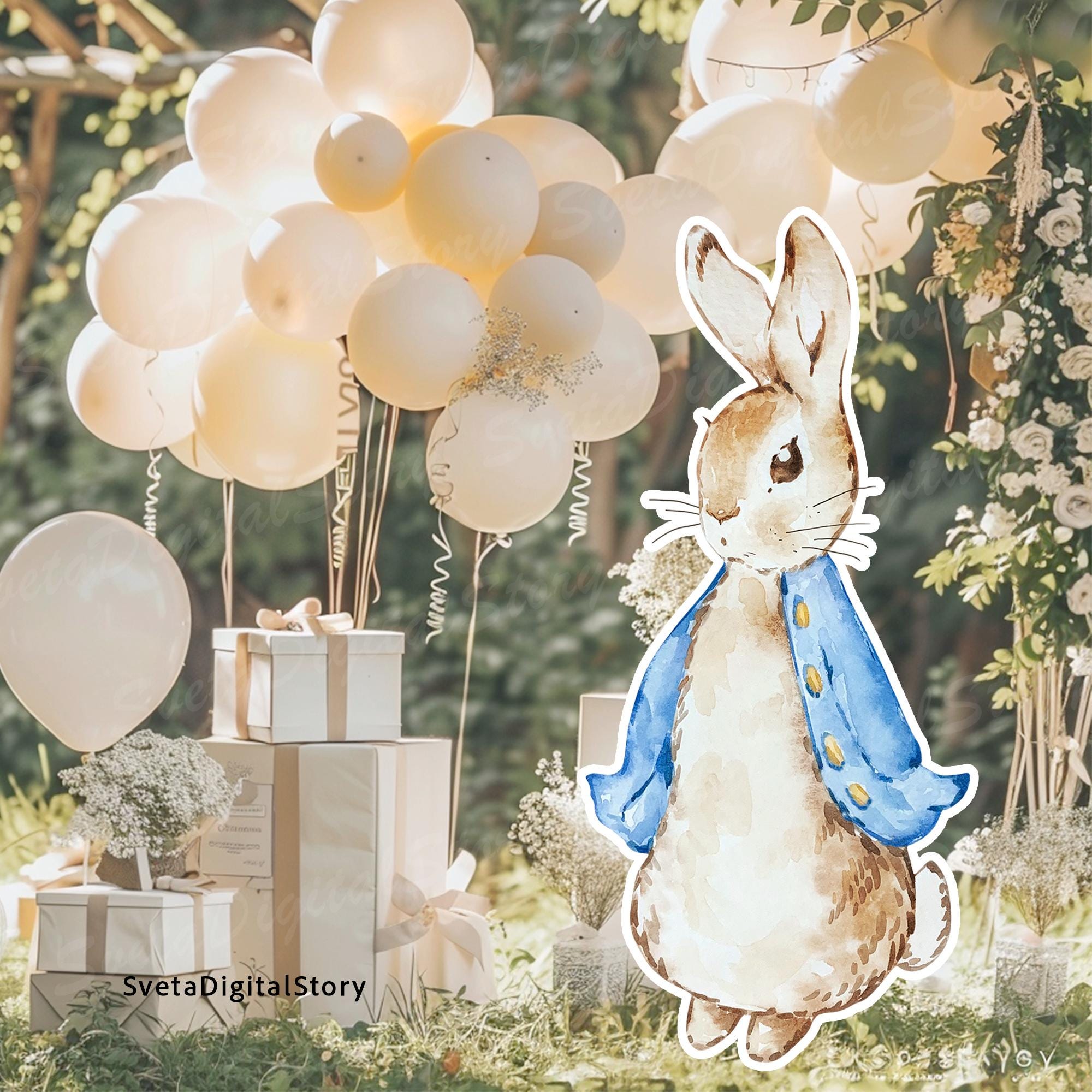 Peter Rabbit Big Decor Cutout, Baby Shower Decor, Birthday Decor, Bunny ...
