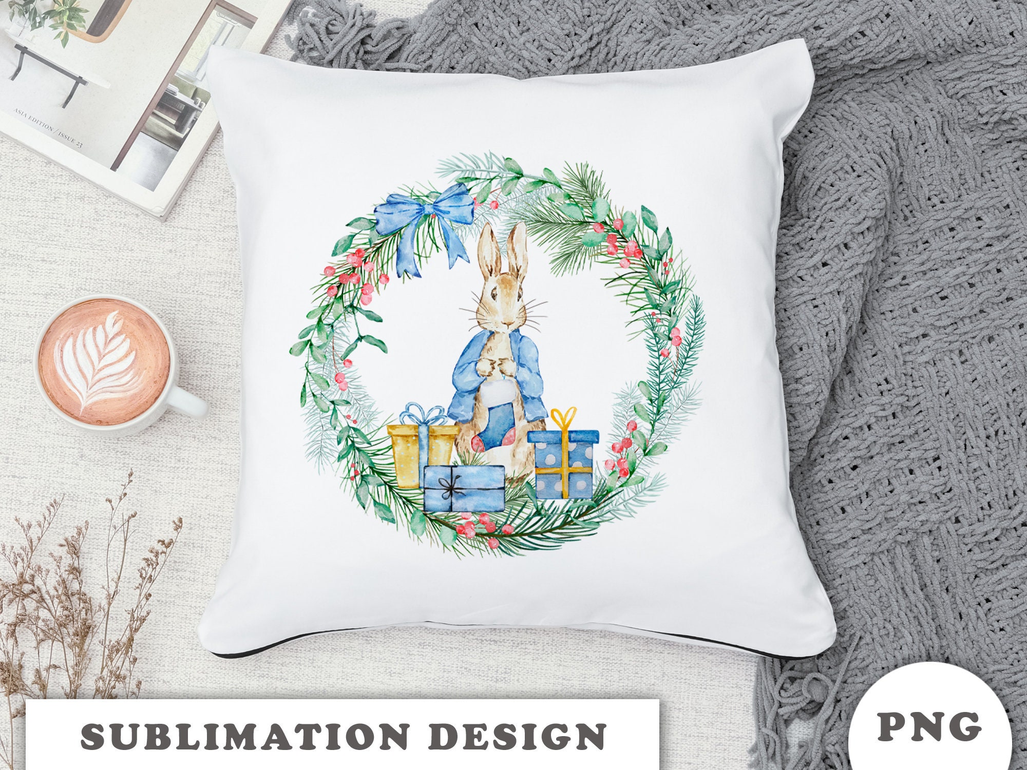 Peter Rabbit Christmas Frame PNG Watercolor Peter Rabbit - Etsy