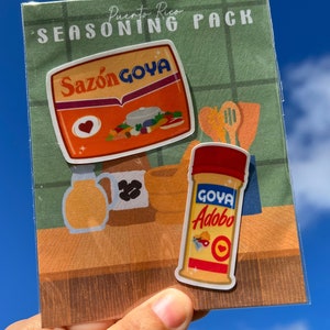 Puerto Rico Seasoning Sticker Pack | Sazon Sticker | Adobo Sticker | Puerto Rico Sticker | Latina Sticker