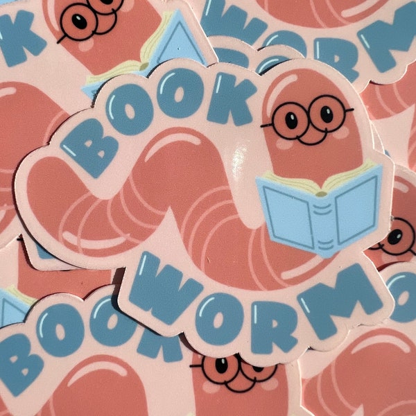 Book Worm Sticker | Book Sticker | Kindle Sticker