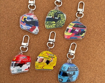 F1 Drivers Helmet Keychains | F1 Drivers Helmet Bag Charms | 2026 Designs