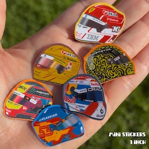 2025 F1 Drivers Helmet Mini Stickers | F1 Sticker