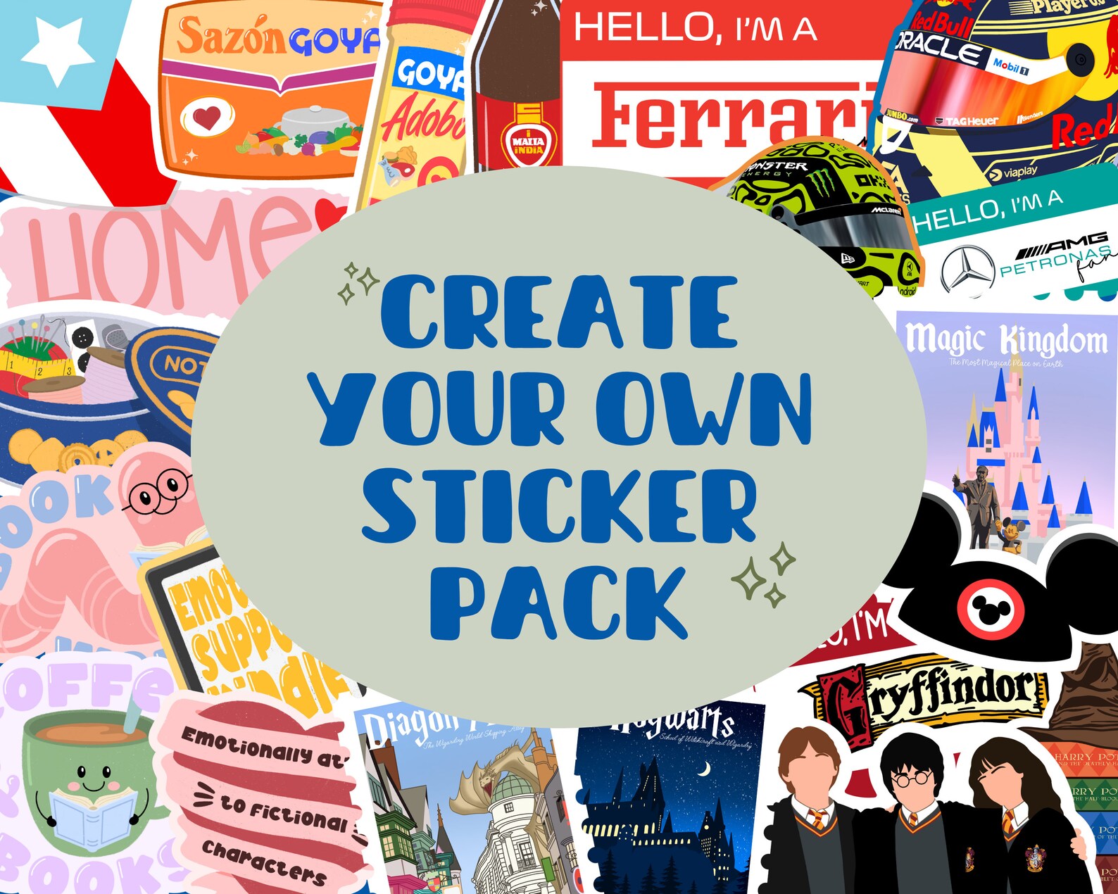 Create Your Own Sticker Pack | Sticker Bundle - Etsy